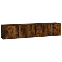 Thumbnail for 4-tlg. TV-Schrank-Set Räuchereiche Holzwerkstoff