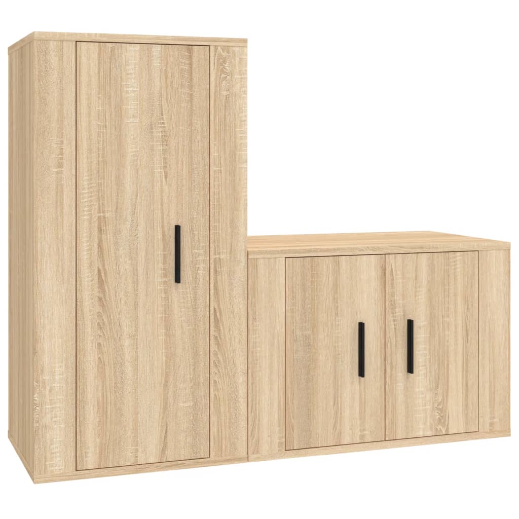 2-tlg. TV-Schrank-Set Sonoma-Eiche Holzwerkstoff