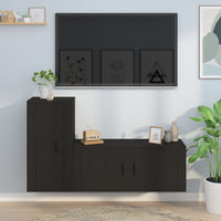 Thumbnail for 2-tlg. TV-Schrank-Set Schwarz Holzwerkstoff