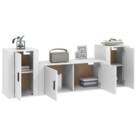 Thumbnail for 3-tlg. TV-Schrank-Set Weiß Holzwerkstoff