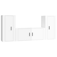 Thumbnail for 3-tlg. TV-Schrank-Set Hochglanz-Weiß Holzwerkstoff