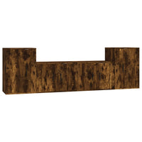 Thumbnail for 4-tlg. TV-Schrank-Set Räuchereiche Holzwerkstoff