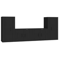 Thumbnail for 4-tlg. TV-Schrank-Set Schwarz Holzwerkstoff