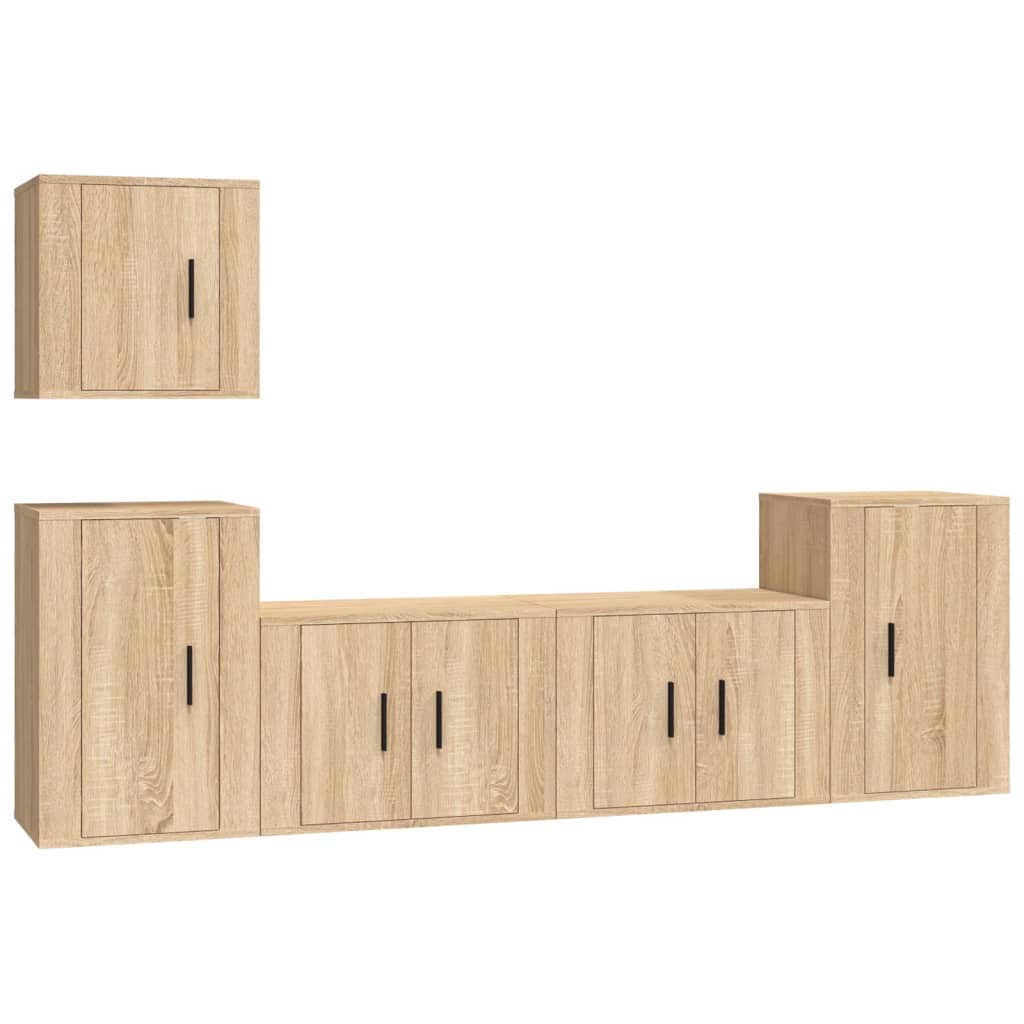 5-tlg. TV-Schrank-Set Sonoma-Eiche Holzwerkstoff