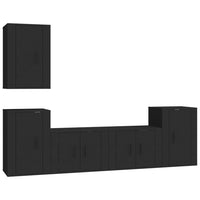 Thumbnail for 5-tlg. TV-Schrank-Set Schwarz Holzwerkstoff