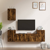 Thumbnail for 5-tlg. TV-Schrank-Set Räuchereiche Holzwerkstoff