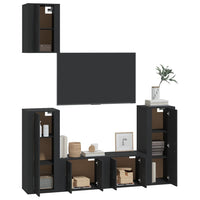 Thumbnail for 5-tlg. TV-Schrank-Set Schwarz Holzwerkstoff