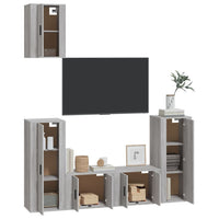 Thumbnail for 5-tlg. TV-Schrank-Set Grau Sonoma Holzwerkstoff