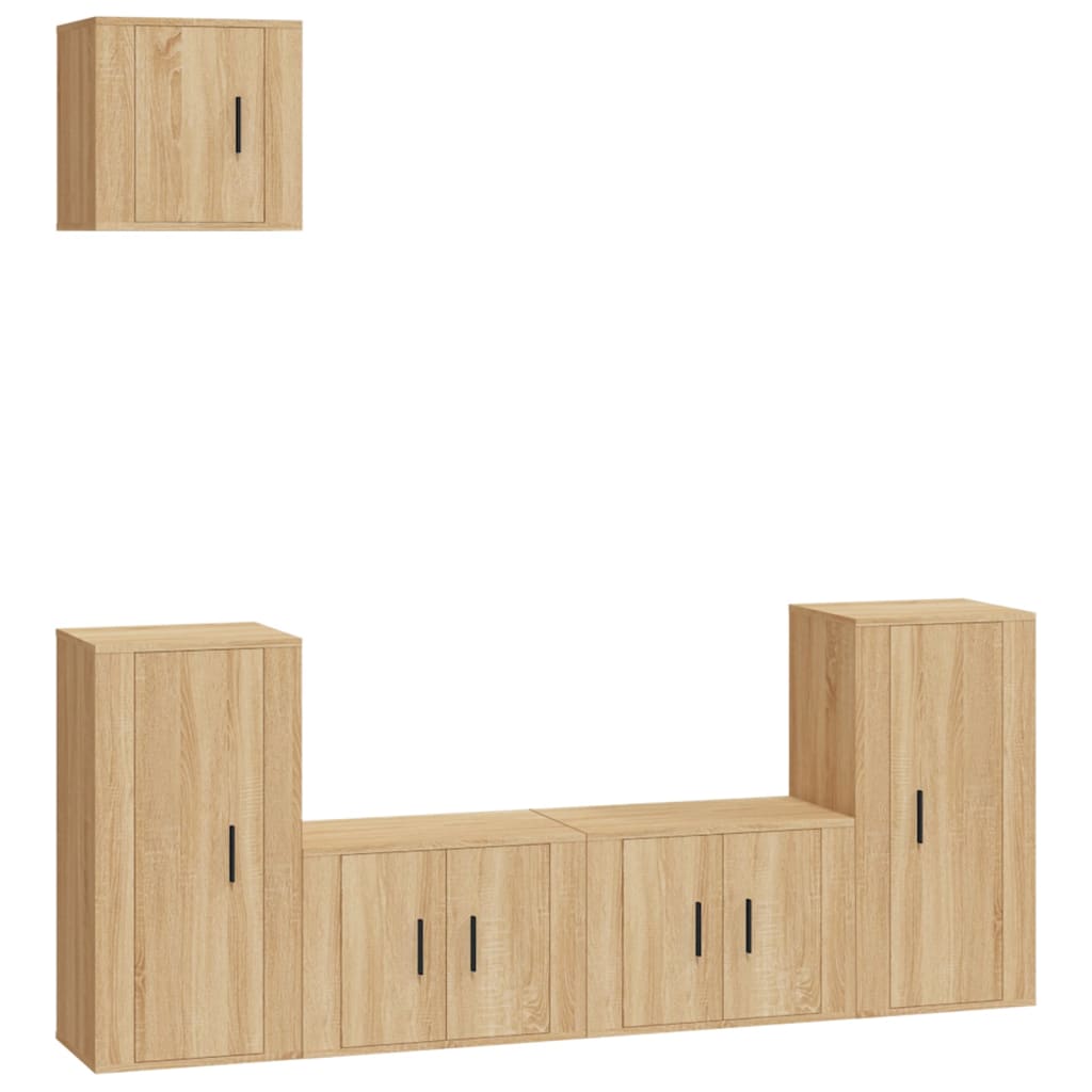 5-tlg. TV-Schrank-Set Sonoma-Eiche Holzwerkstoff