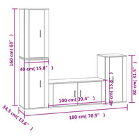Thumbnail for 4-tlg. TV-Schrank-Set Weiß Holzwerkstoff