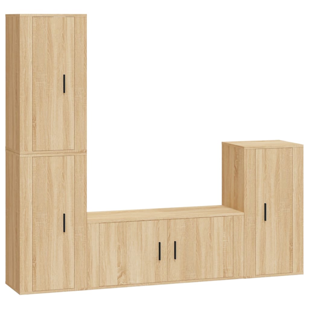4-tlg. TV-Schrank-Set Sonoma-Eiche Holzwerkstoff