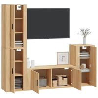 Thumbnail for 4-tlg. TV-Schrank-Set Sonoma-Eiche Holzwerkstoff