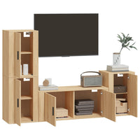 Thumbnail for 4-tlg. TV-Schrank-Set Sonoma-Eiche Holzwerkstoff