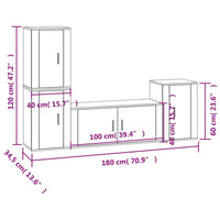 Thumbnail for 4-tlg. TV-Schrank-Set Sonoma-Eiche Holzwerkstoff