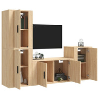 Thumbnail for 4-tlg. TV-Schrank-Set Sonoma-Eiche Holzwerkstoff