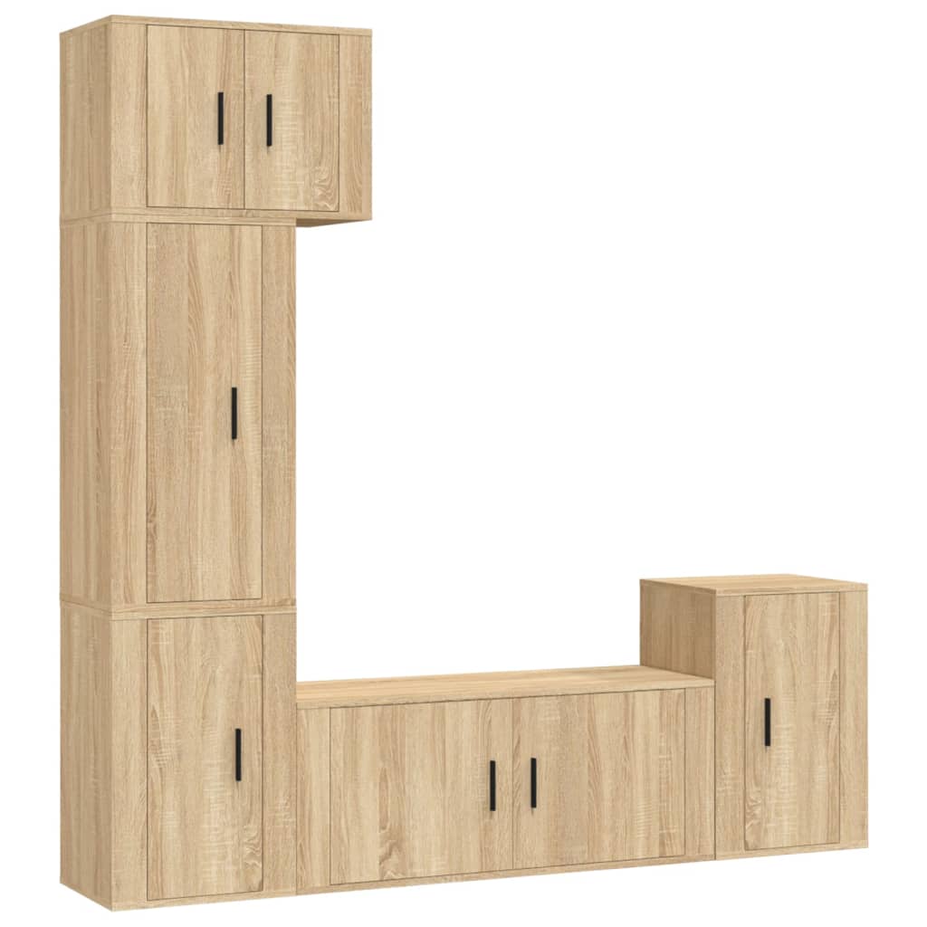 5-tlg. TV-Schrank-Set Sonoma-Eiche Holzwerkstoff