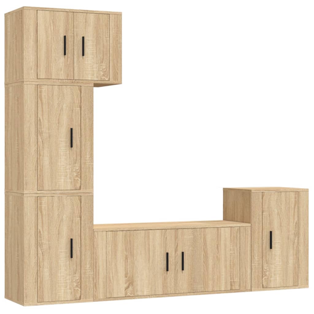 5-tlg. TV-Schrank-Set Sonoma-Eiche Holzwerkstoff