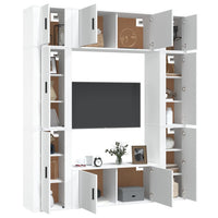 Thumbnail for 8-tlg. TV-Schrank-Set Weiß Holzwerkstoff