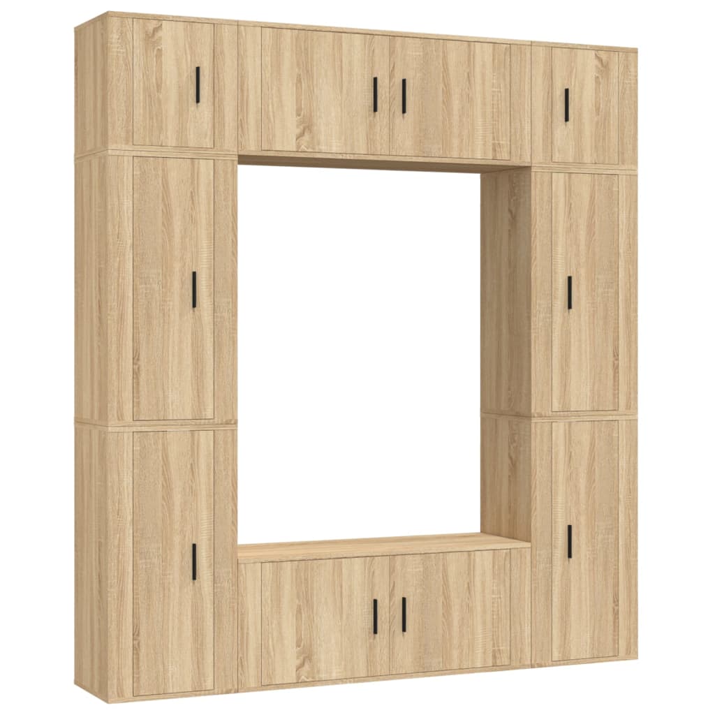 8-tlg. TV-Schrank-Set Sonoma-Eiche Holzwerkstoff