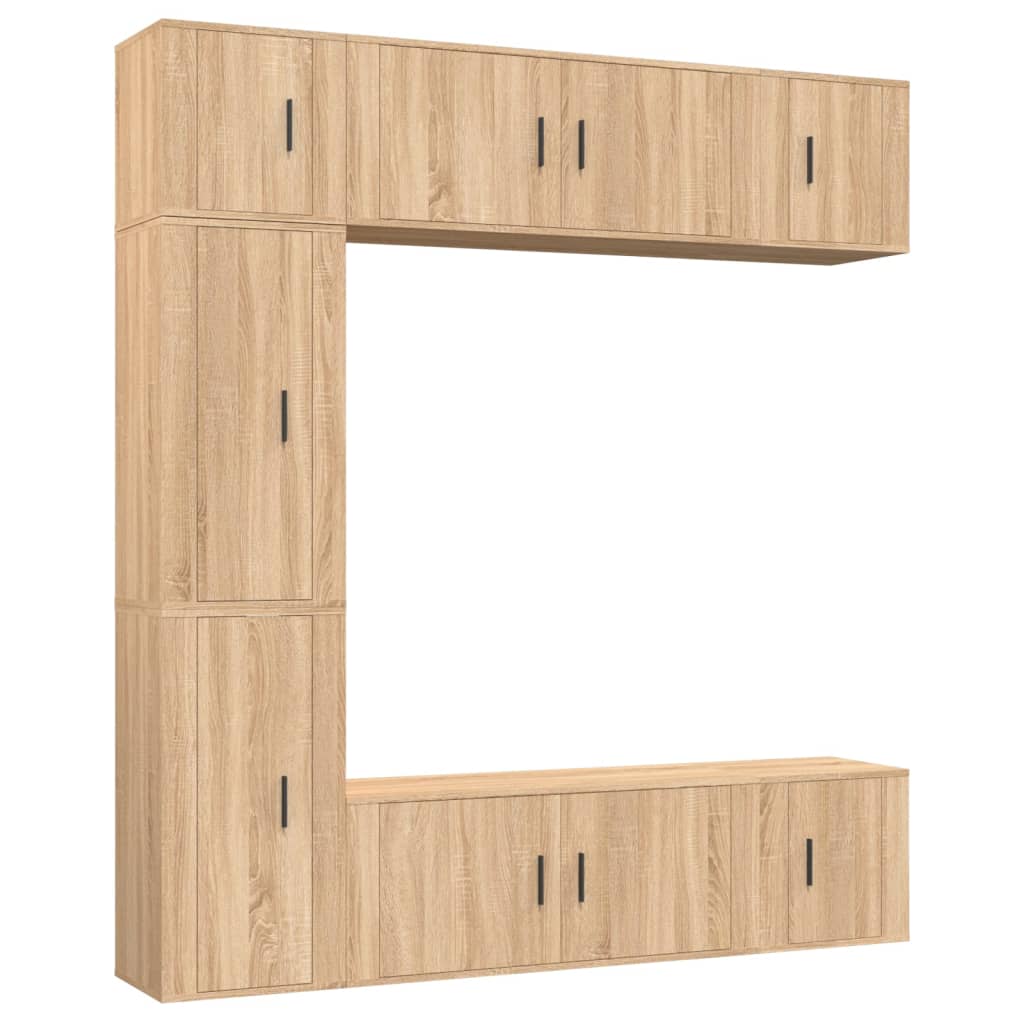 7-tlg. TV-Schrank-Set Sonoma-Eiche Holzwerkstoff