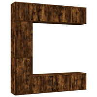 Thumbnail for 7-tlg. TV-Schrank-Set Räuchereiche Holzwerkstoff