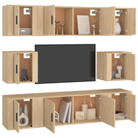 Thumbnail for 8-tlg. TV-Schrank-Set Sonoma-Eiche Holzwerkstoff