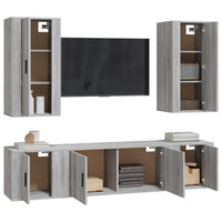 Thumbnail for 5-tlg. TV-Schrank-Set Grau Sonoma Holzwerkstoff
