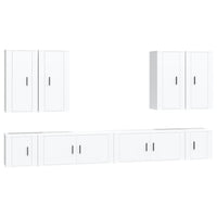 Thumbnail for 8-tlg. TV-Schrank-Set Weiß Holzwerkstoff