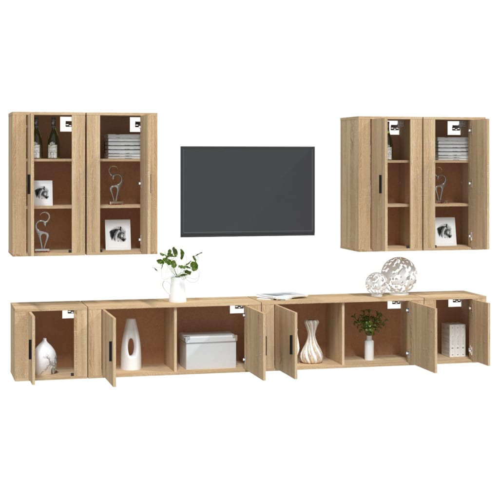 8-tlg. TV-Schrank-Set Sonoma-Eiche Holzwerkstoff