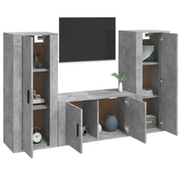 Thumbnail for 3-tlg. TV-Schrank-Set Betongrau Holzwerkstoff