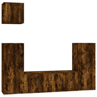 Thumbnail for 5-tlg. TV-Schrank-Set Räuchereiche Holzwerkstoff