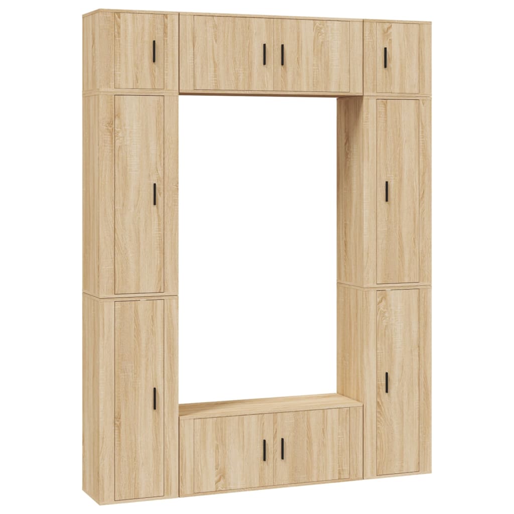 8-tlg. TV-Schrank-Set Sonoma-Eiche Holzwerkstoff