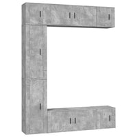 Thumbnail for 7-tlg. TV-Schrank-Set Betongrau Holzwerkstoff