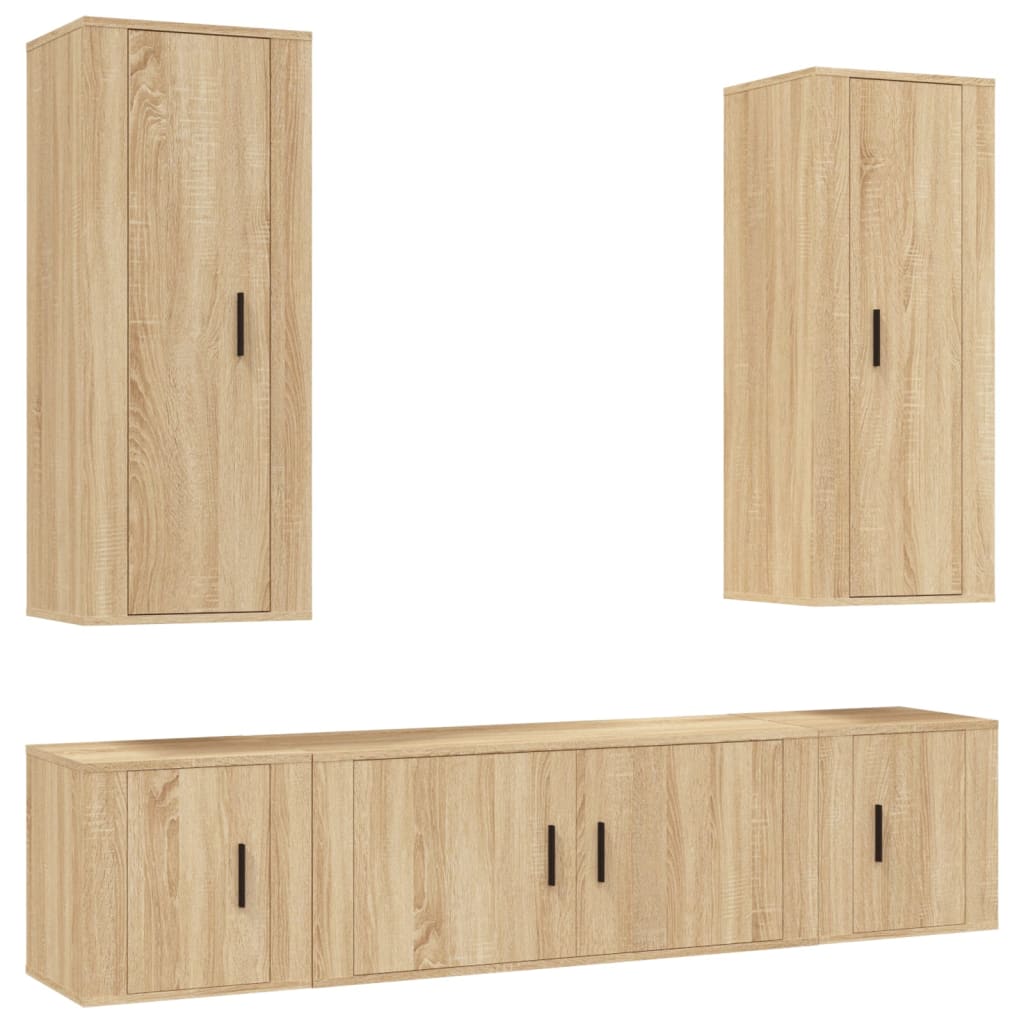 5-tlg. TV-Schrank-Set Sonoma-Eiche Holzwerkstoff