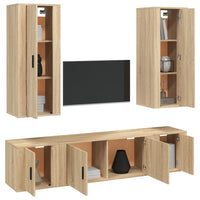 Thumbnail for 5-tlg. TV-Schrank-Set Sonoma-Eiche Holzwerkstoff