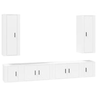 Thumbnail for 6-tlg. TV-Schrank-Set Weiß Holzwerkstoff