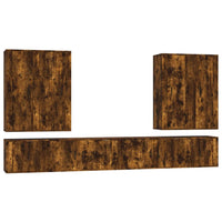 Thumbnail for 8-tlg. TV-Schrank-Set Räuchereiche Holzwerkstoff