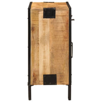 Thumbnail for Sideboard 80x31x66 cm Massives Raues Mangoholz und Metall