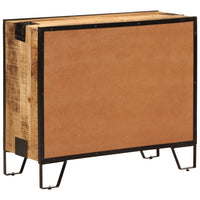 Thumbnail for Sideboard 80x31x66 cm Massives Raues Mangoholz und Metall