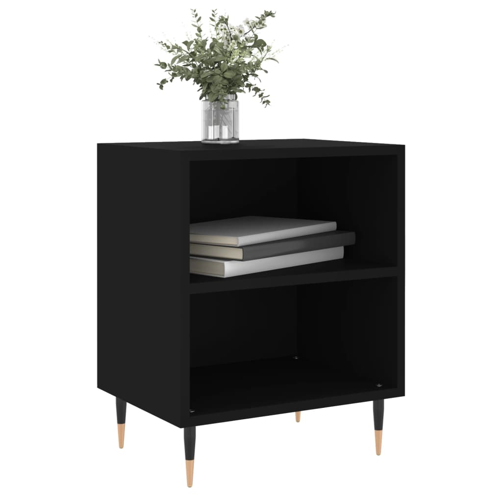 Nachttische 2 Stk. Schwarz 40x30x50 cm Holzwerkstoff