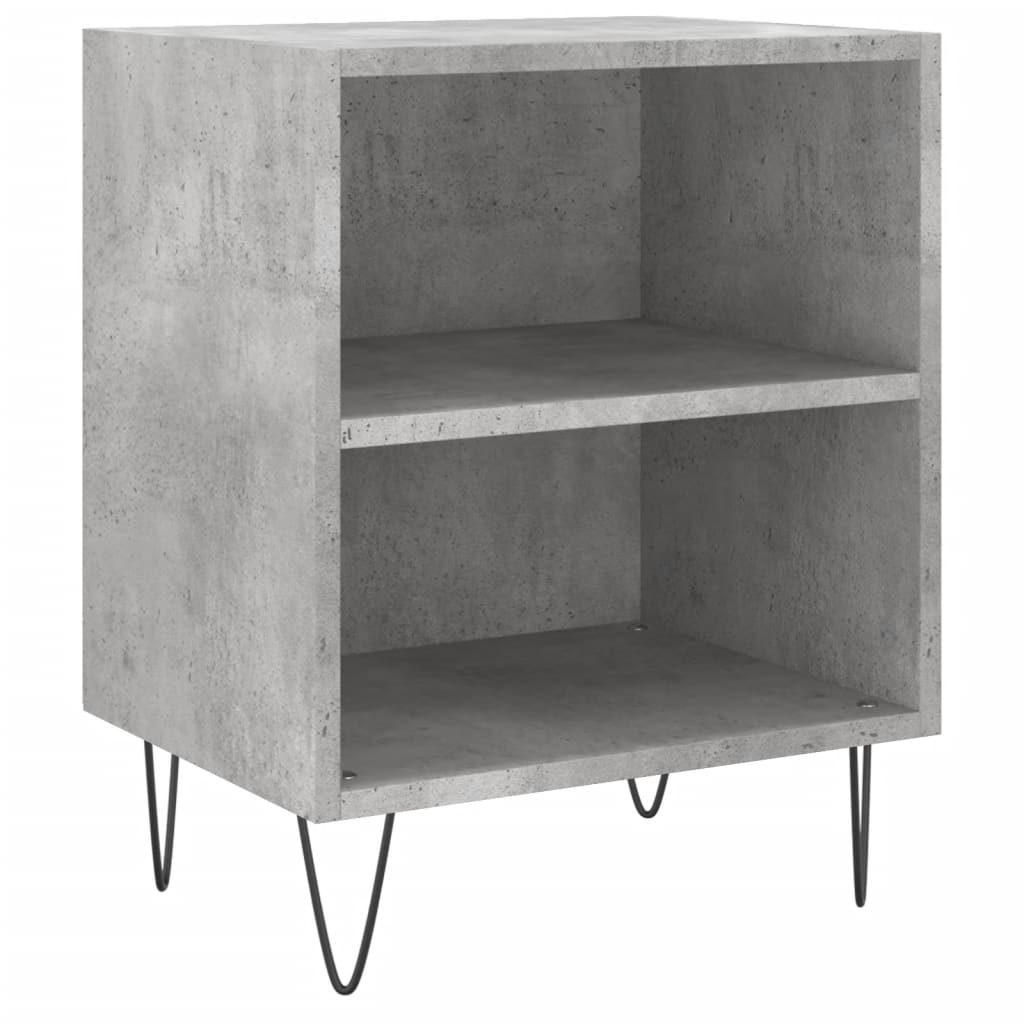 Nachttische 2 Stk. Betongrau 40x30x50 cm Holzwerkstoff