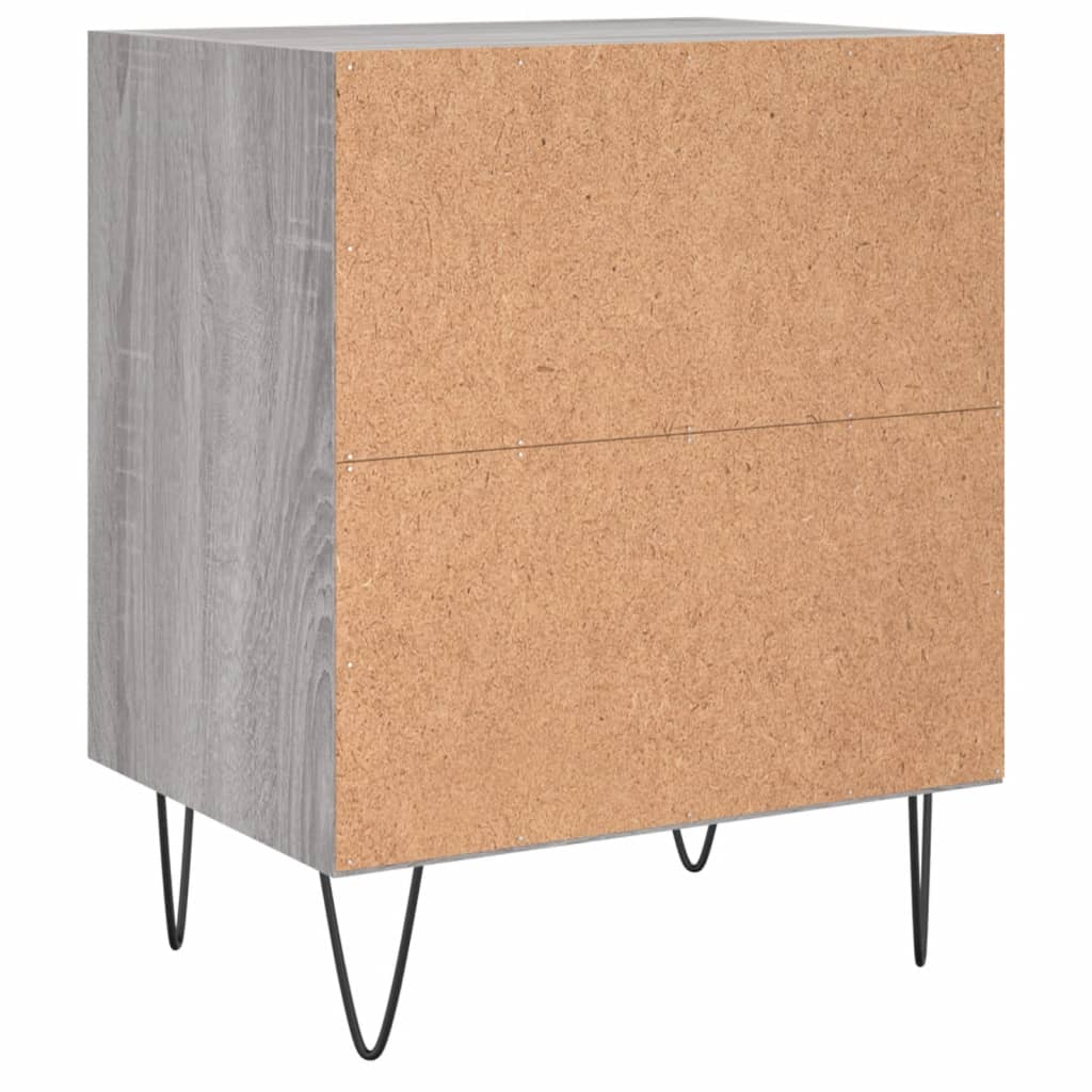 Nachttisch Grau Sonoma 40x30x50 cm Holzwerkstoff