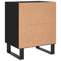 Thumbnail for Nachttisch Schwarz 40x30x50 cm Holzwerkstoff