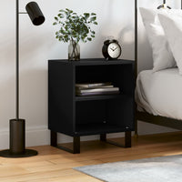 Thumbnail for Nachttisch Schwarz 40x30x50 cm Holzwerkstoff