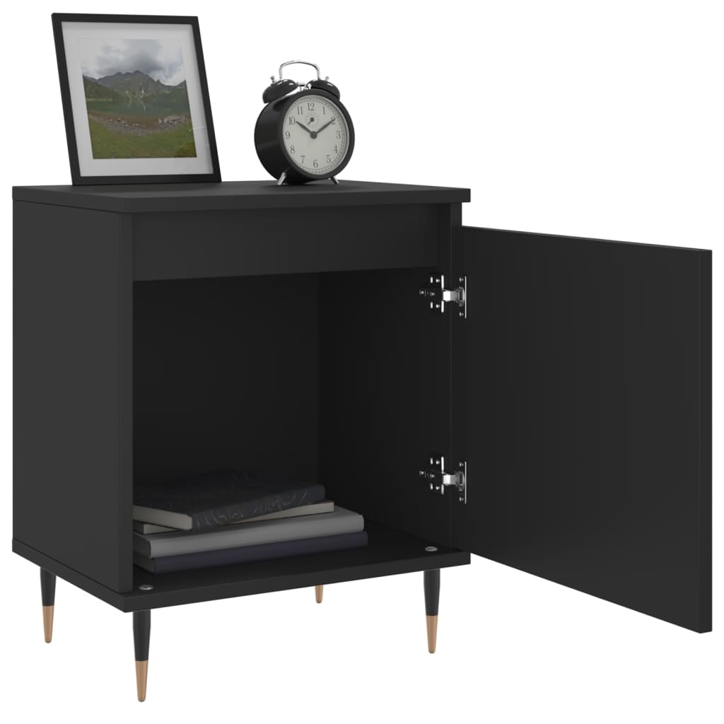 Nachttisch Schwarz 40x30x50 cm Holzwerkstoff