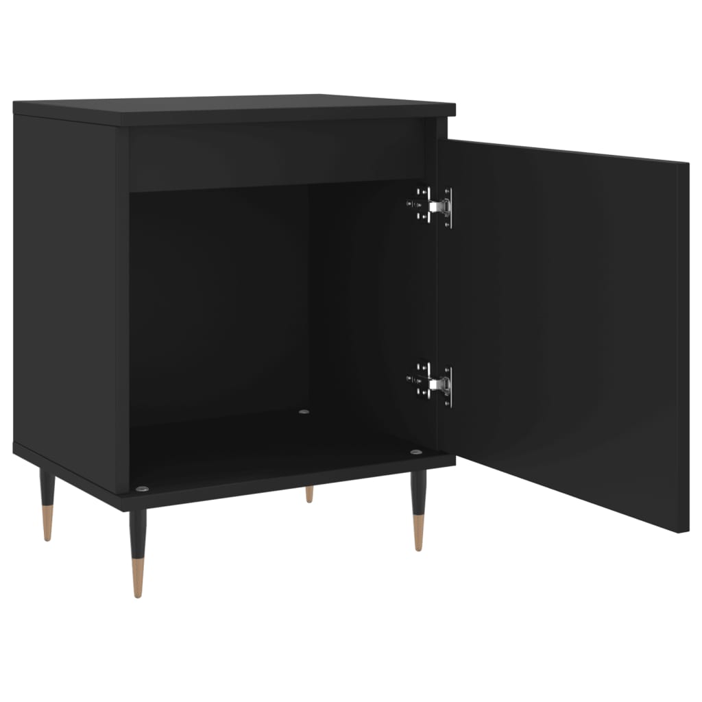 Nachttisch Schwarz 40x30x50 cm Holzwerkstoff