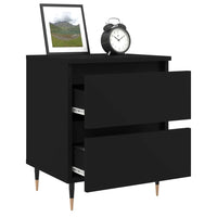 Thumbnail for Nachttische 2 Stk. Schwarz 40x35x50 cm Holzwerkstoff