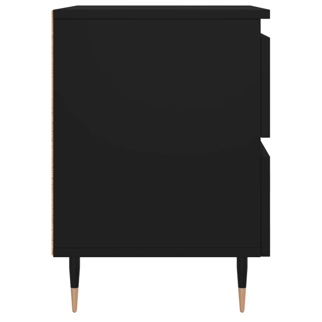 Nachttische 2 Stk. Schwarz 40x35x50 cm Holzwerkstoff