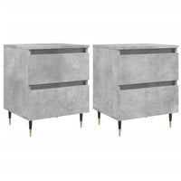 Thumbnail for Nachttische 2 Stk. Betongrau 40x35x50 cm Holzwerkstoff