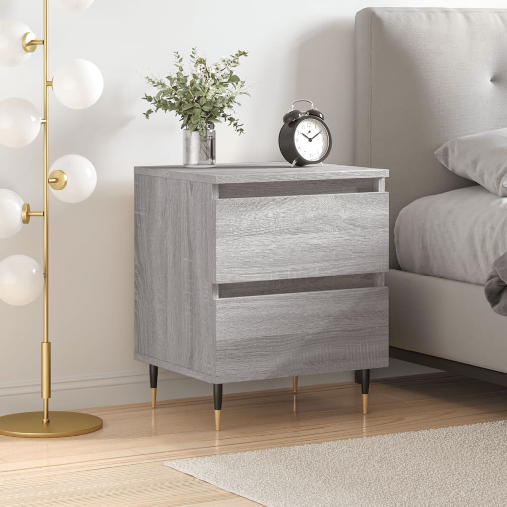 Nachttisch Grau Sonoma 40x35x50 cm Holzwerkstoff